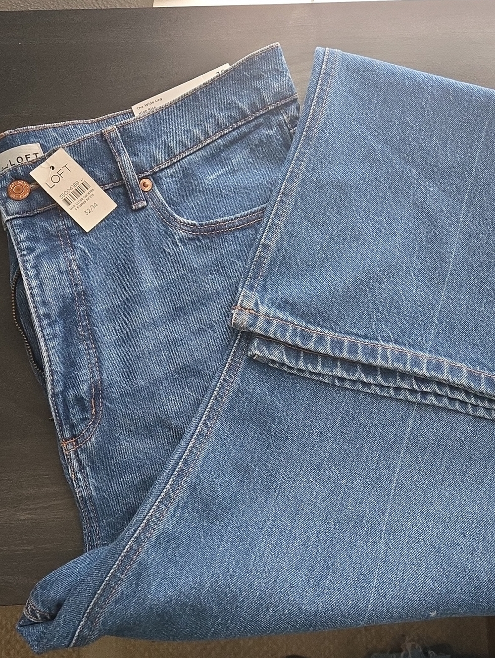 NWT LOFT Women's Jeans - The Wide Leg High Rise Regular Fit Regular Inseam 32